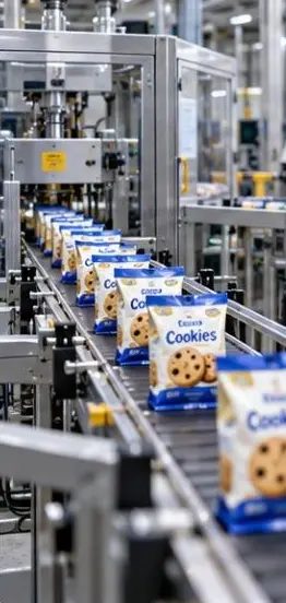 I prodotti confezionati arrivano dalla macchina